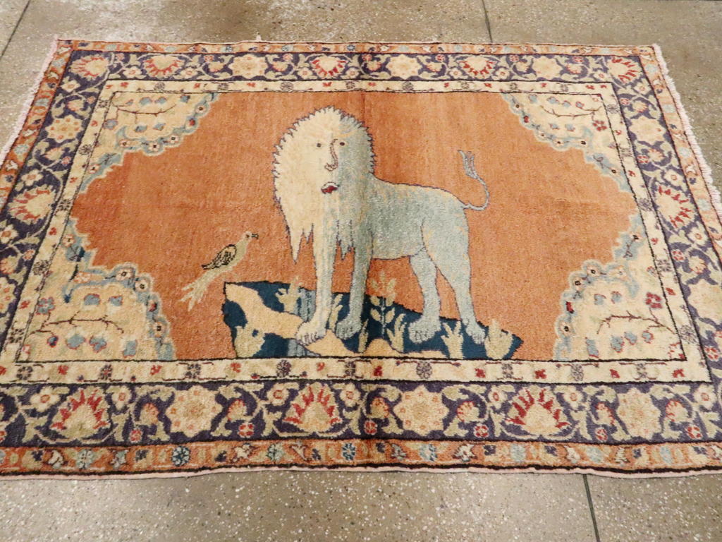 Vintage Turkish Kayseri Pictorial  Rug, No.12789 - Galerie Shabab