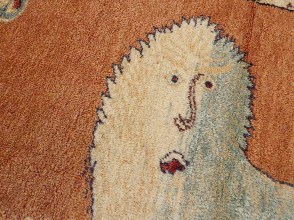 Vintage Turkish Kayseri Pictorial  Rug, No.12789 - Galerie Shabab