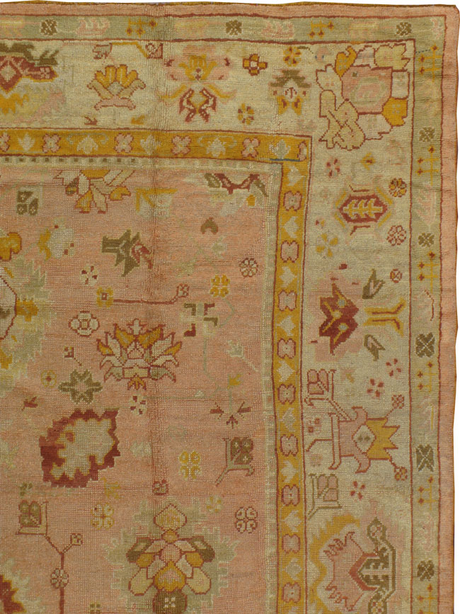 Antique Oushak Carpet, No.12806 - Galerie Shabab