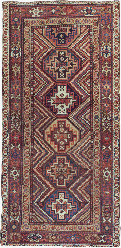 Antique Persian Kurdish Rug, No.12915 - Galerie Shabab