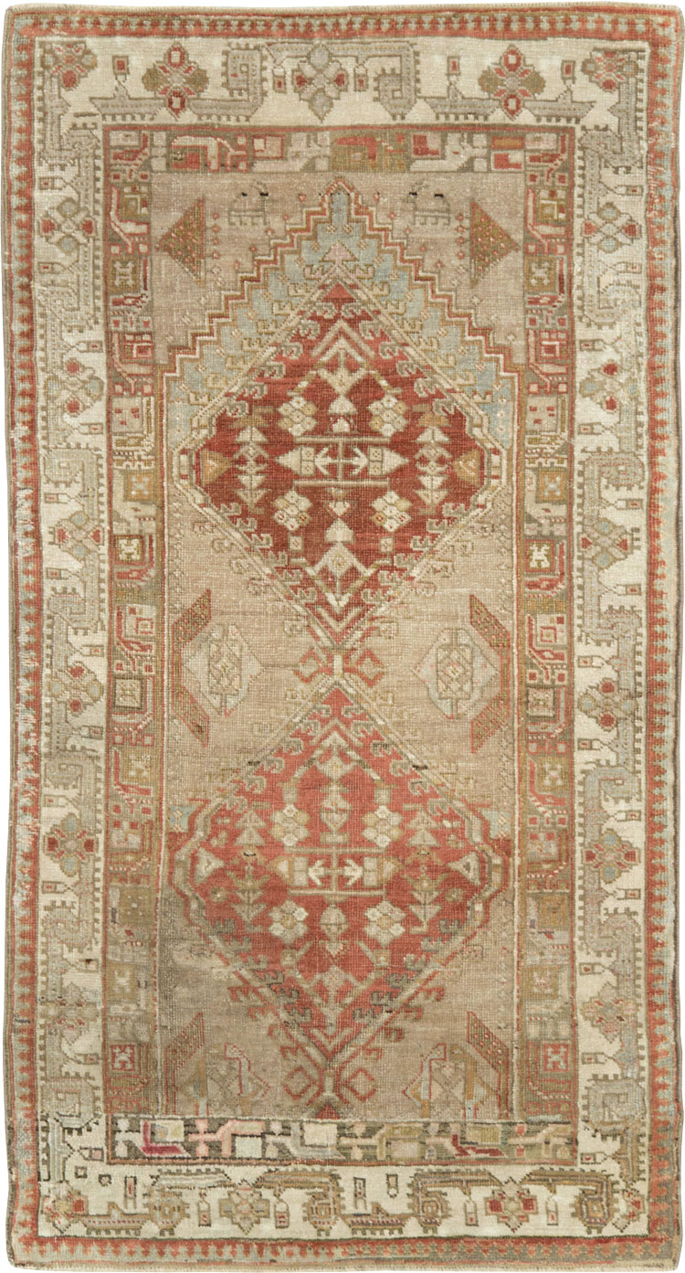 Vintage Persian Serab Throw Rug, No.12944 - Galerie Shabab