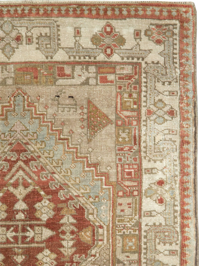 Vintage Persian Serab Throw Rug, No.12944 - Galerie Shabab