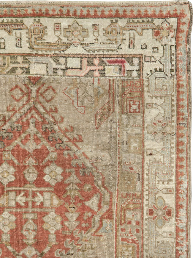Vintage Persian Serab Throw Rug, No.12944 - Galerie Shabab