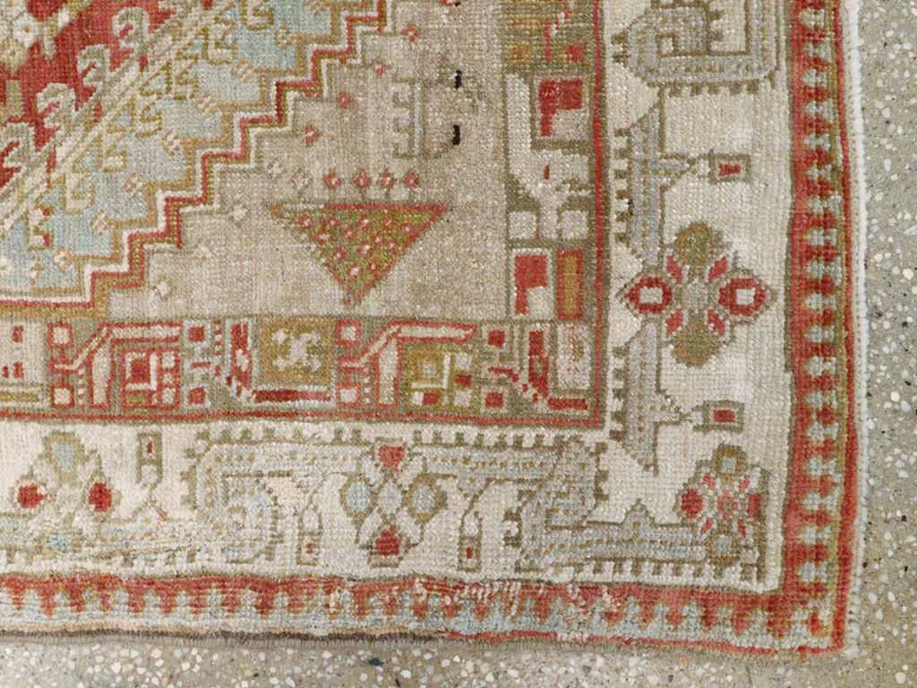 Vintage Persian Serab Throw Rug, No.12944 - Galerie Shabab
