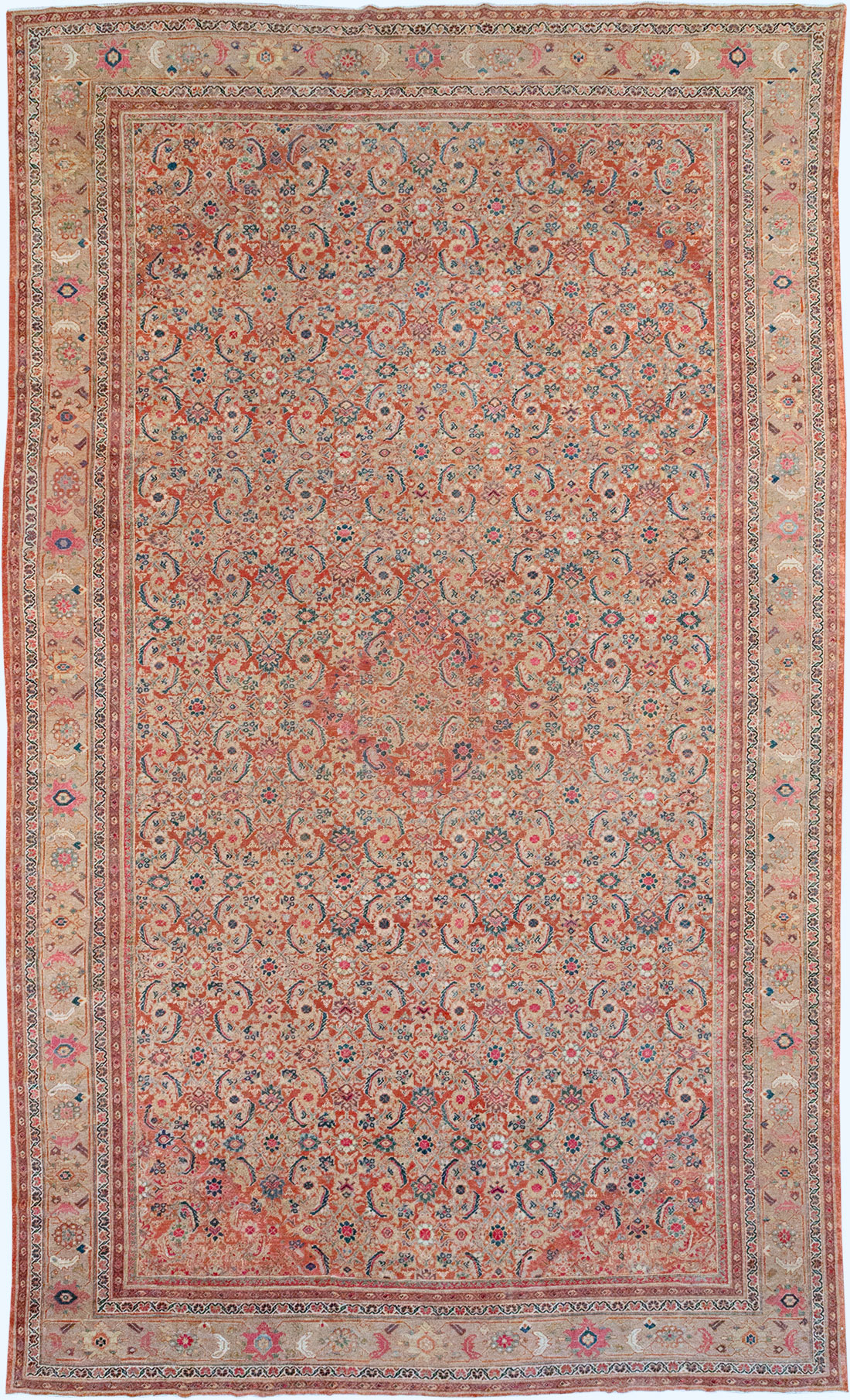 Antique Persian Mahal Large Carpet, No.13087 - Galerie Shabab