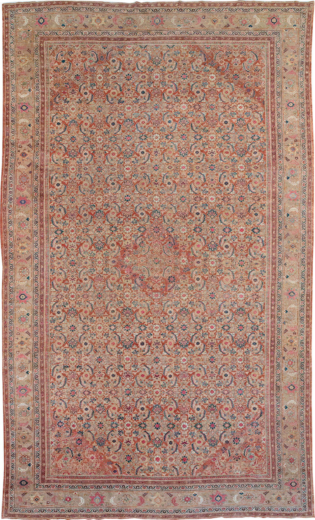 Antique Persian Mahal Large Carpet, No.13087 - Galerie Shabab