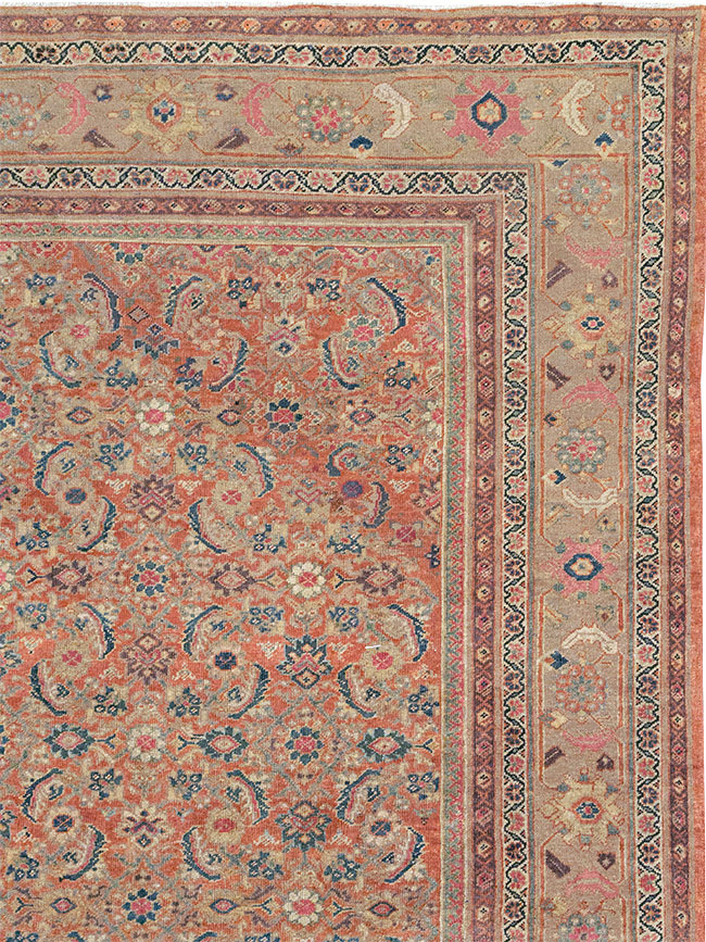 Antique Persian Mahal Large Carpet, No.13087 - Galerie Shabab