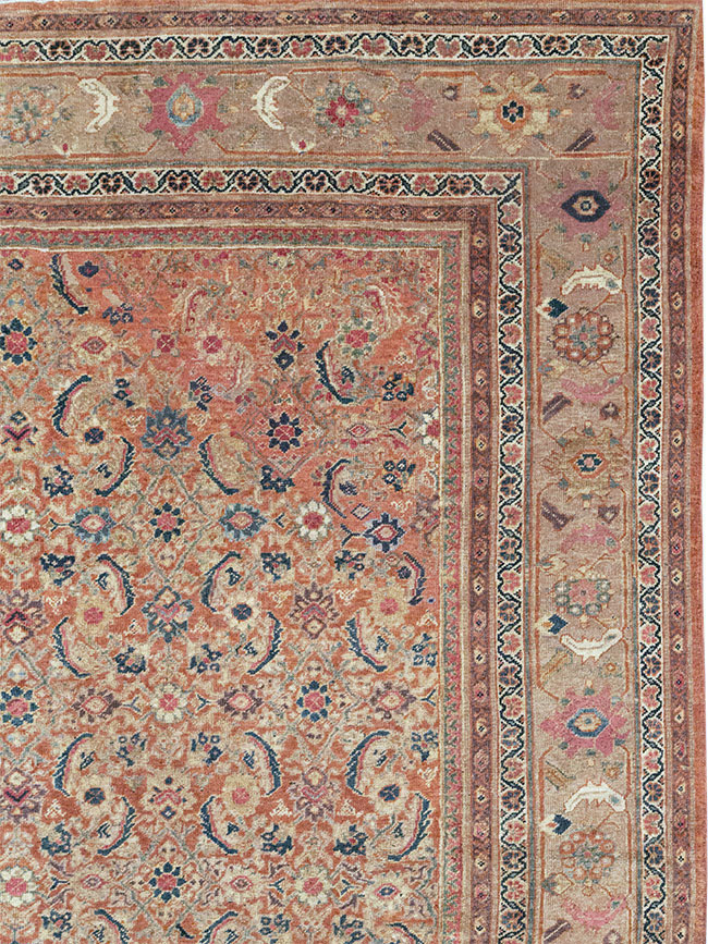 Antique Persian Mahal Large Carpet, No.13087 - Galerie Shabab