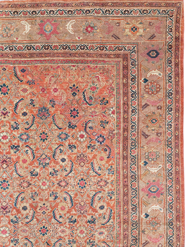 Antique Persian Mahal Large Carpet, No.13087 - Galerie Shabab