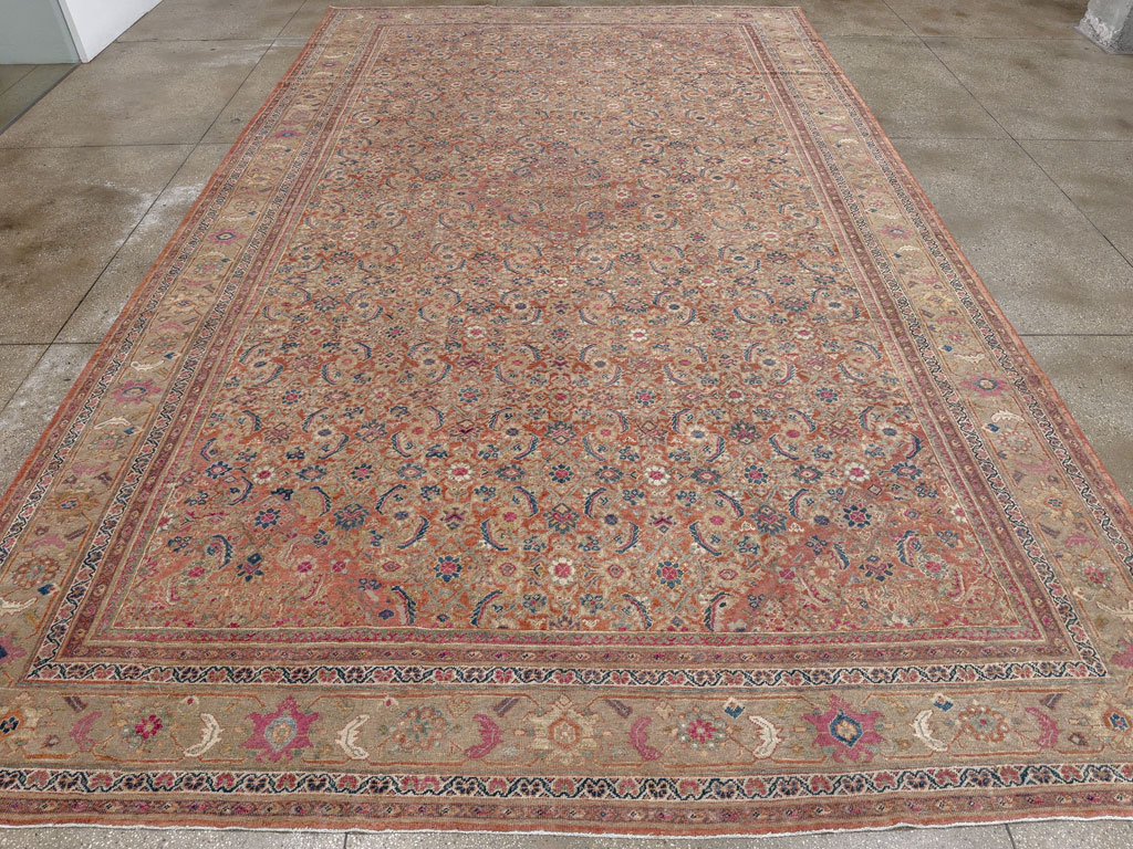 Antique Persian Mahal Large Carpet, No.13087 - Galerie Shabab