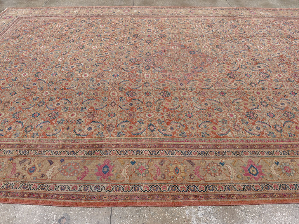 Antique Persian Mahal Large Carpet, No.13087 - Galerie Shabab