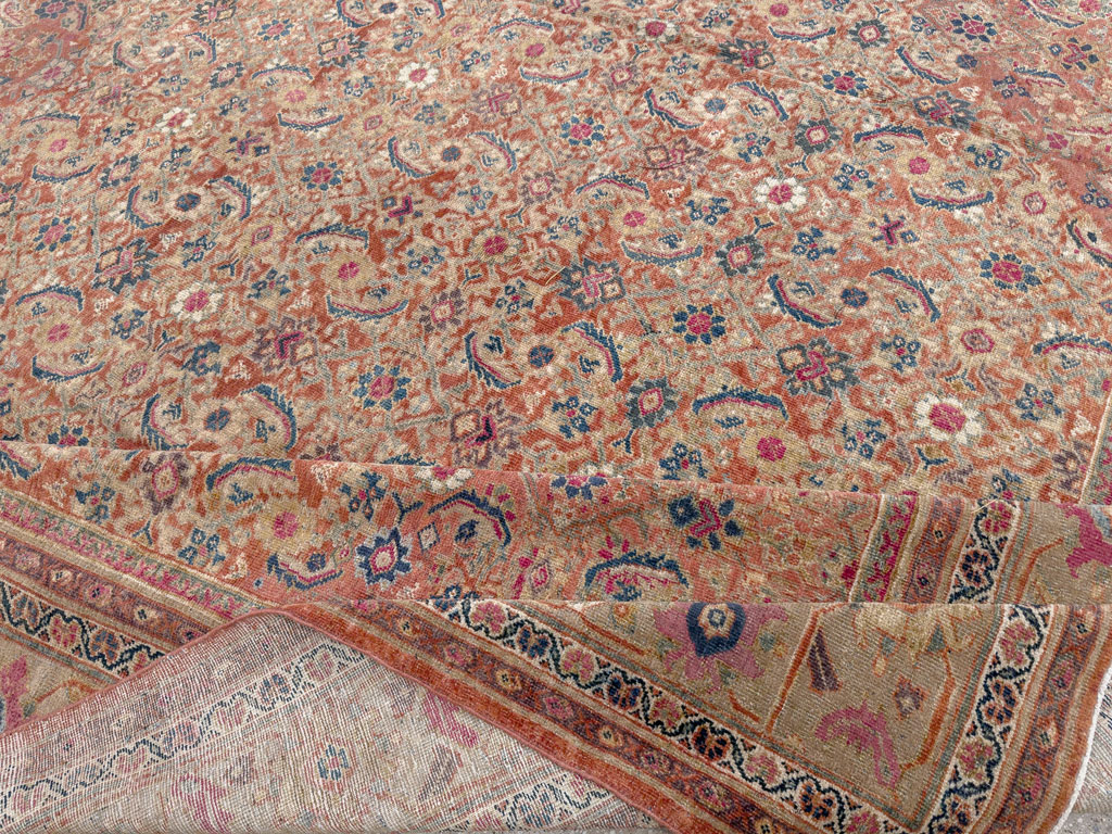 Antique Persian Mahal Large Carpet, No.13087 - Galerie Shabab