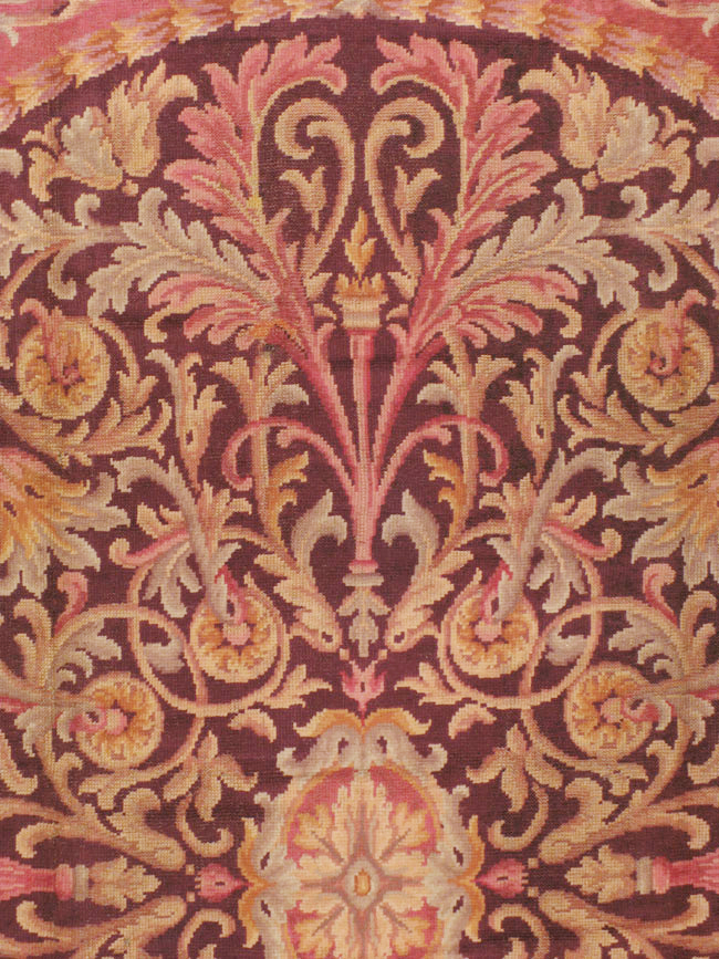 Antique European Savonnerie Square Carpet, No.13132 - Galerie Shabab