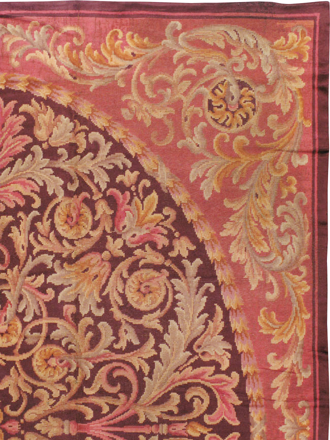 Antique European Savonnerie Square Carpet, No.13132 - Galerie Shabab