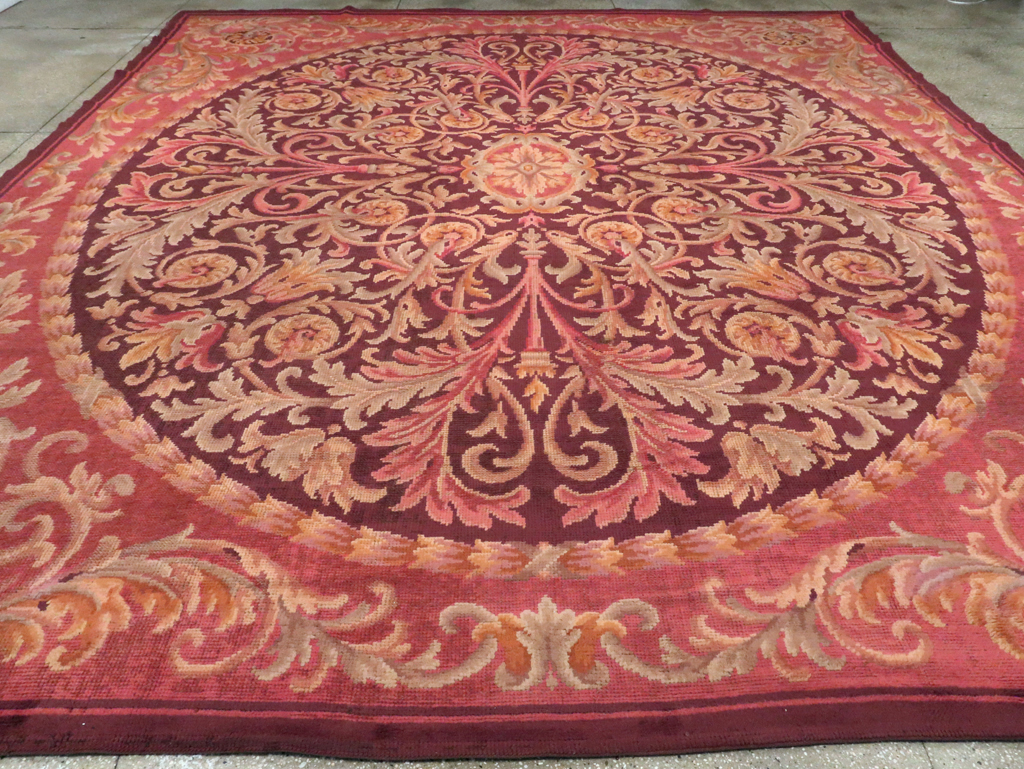 Antique European Savonnerie Square Carpet, No.13132 - Galerie Shabab