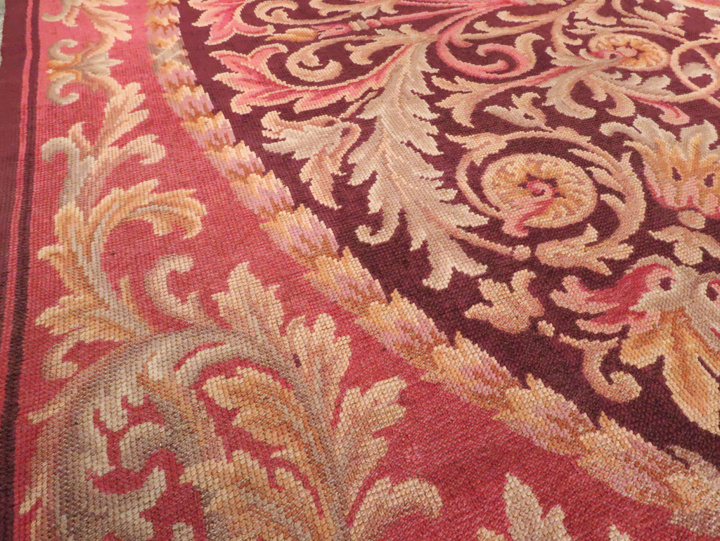Antique European Savonnerie Square Carpet, No.13132 - Galerie Shabab