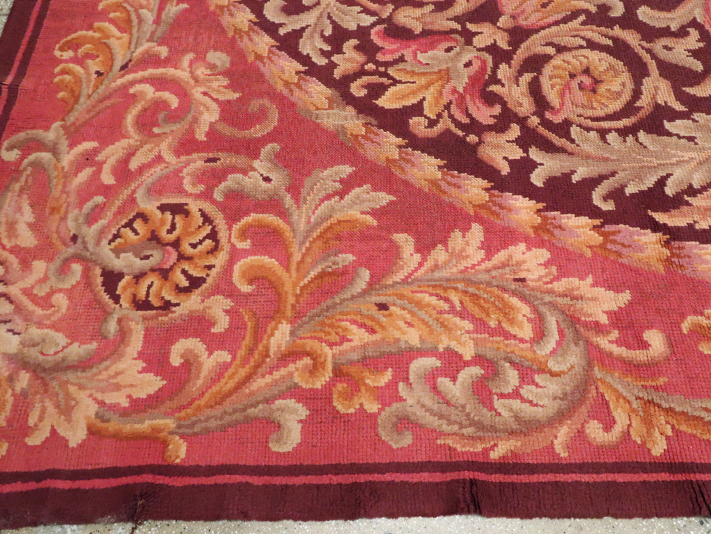 Antique European Savonnerie Square Carpet, No.13132 - Galerie Shabab