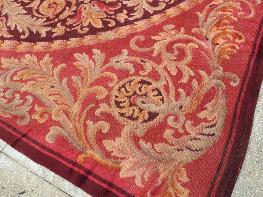 Antique European Savonnerie Square Carpet, No.13132 - Galerie Shabab