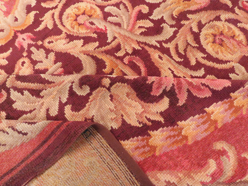 Antique European Savonnerie Square Carpet, No.13132 - Galerie Shabab