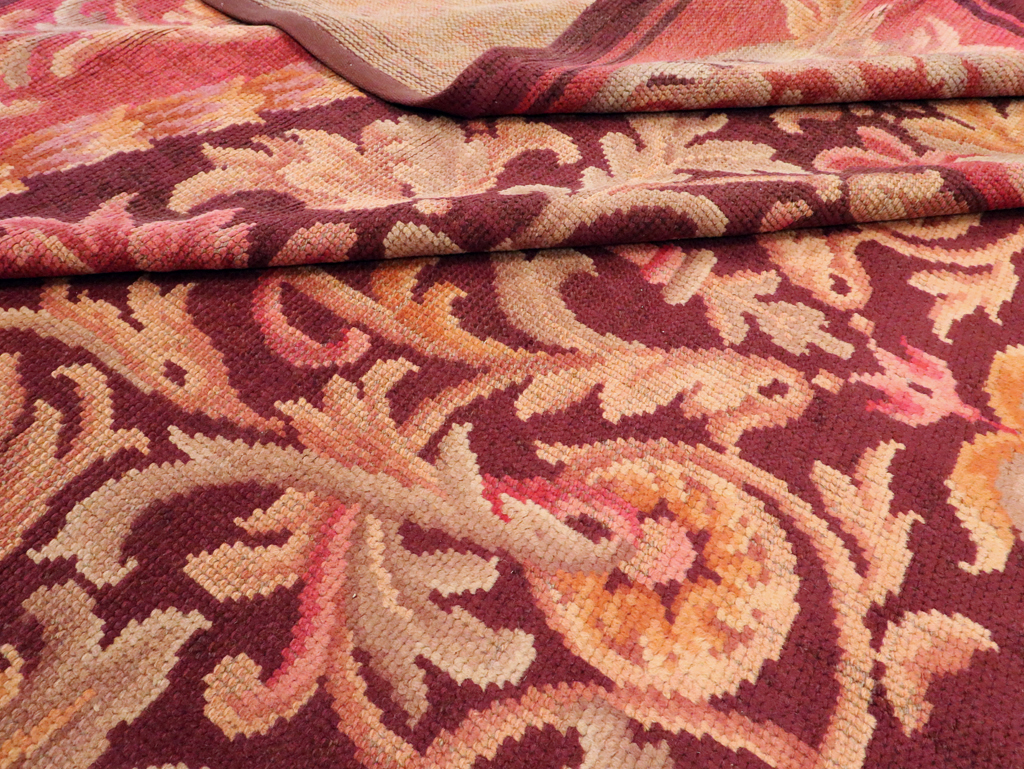 Antique European Savonnerie Square Carpet, No.13132 - Galerie Shabab