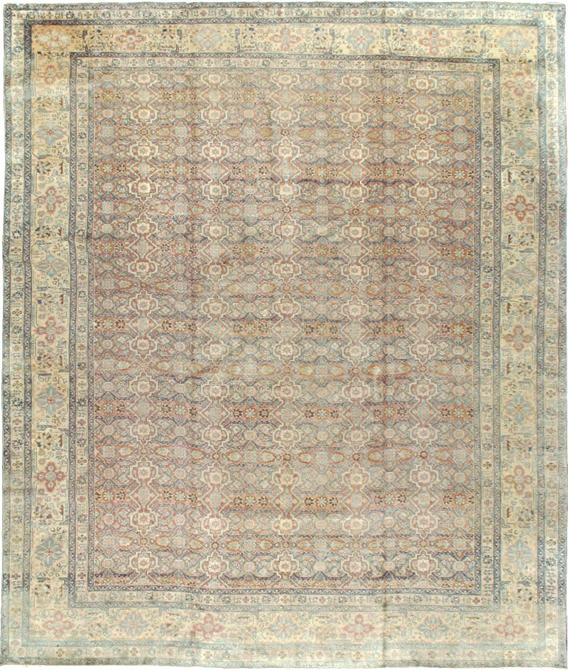 Antique Persian Tabriz  Square Carpet, No.13151 - Galerie Shabab