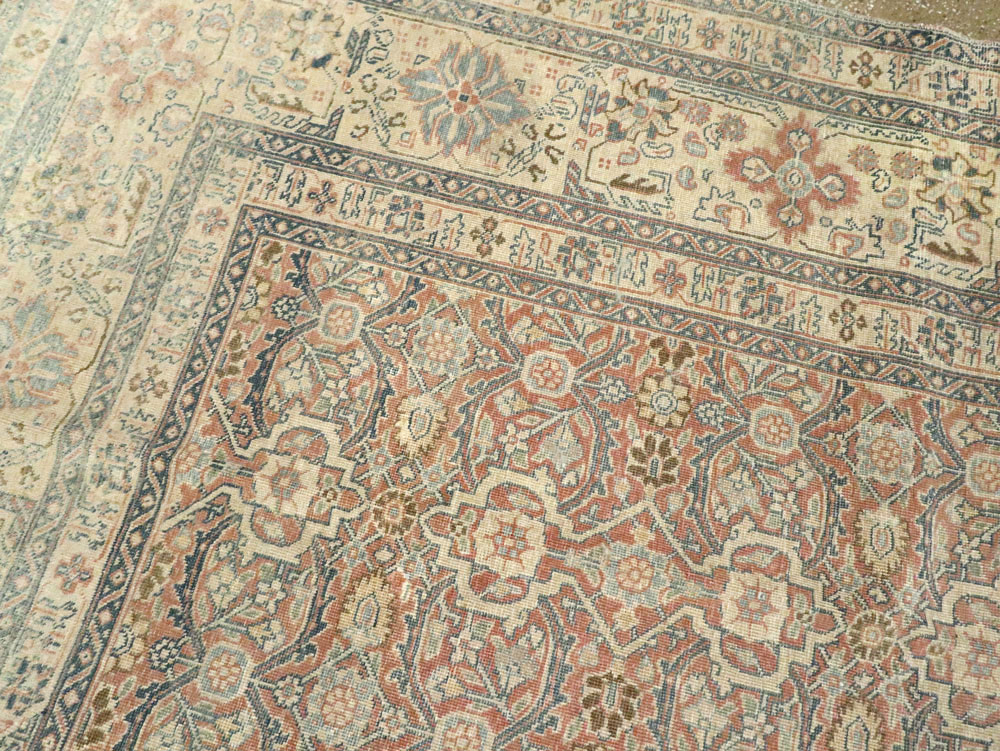 Antique Persian Tabriz  Square Carpet, No.13151 - Galerie Shabab