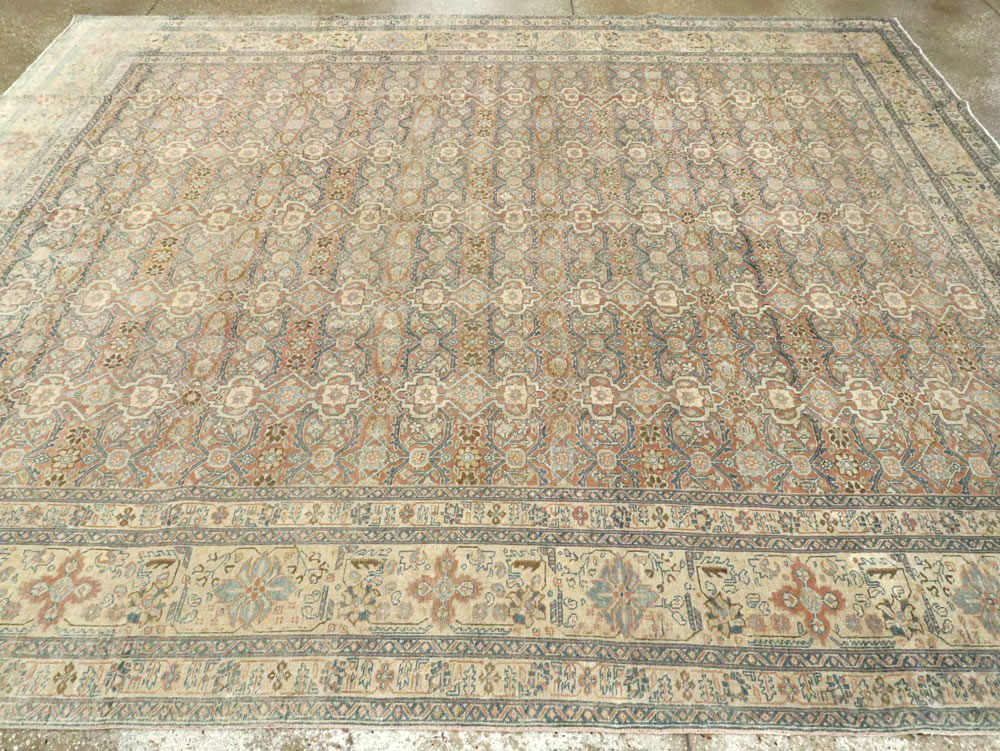 Antique Persian Tabriz  Square Carpet, No.13151 - Galerie Shabab