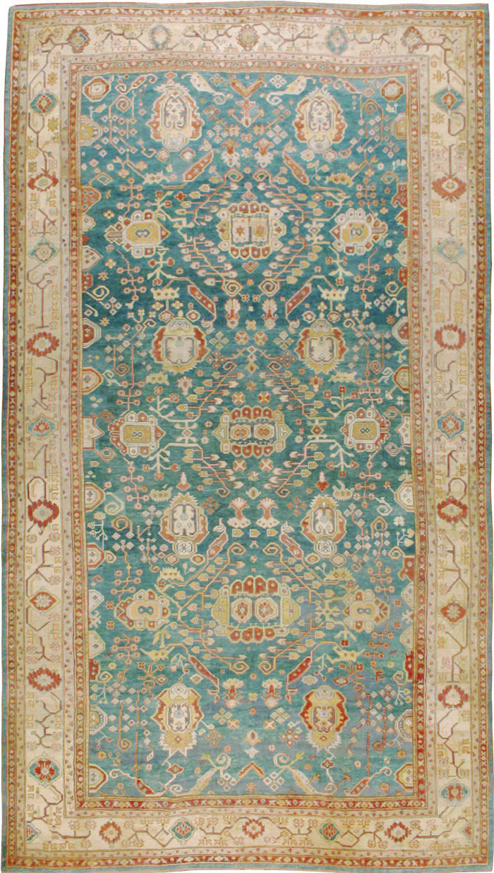 Antique Turkish Oushak Long Oversize Carpet, No.13155 - Galerie Shabab