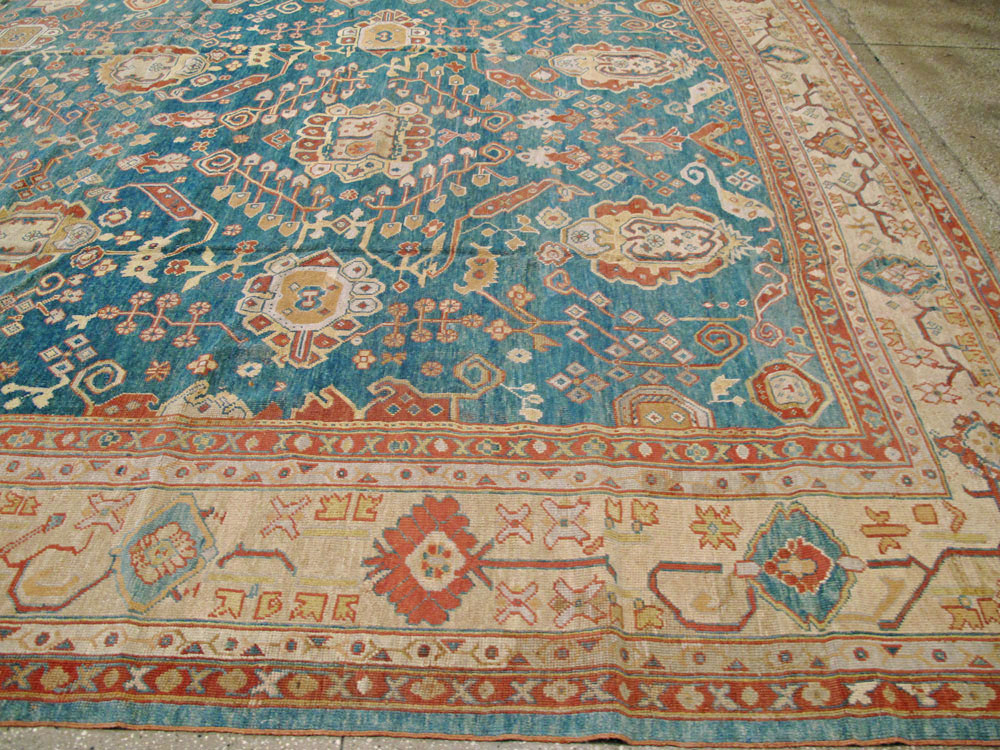 Antique Turkish Oushak Long Oversize Carpet, No.13155 - Galerie Shabab