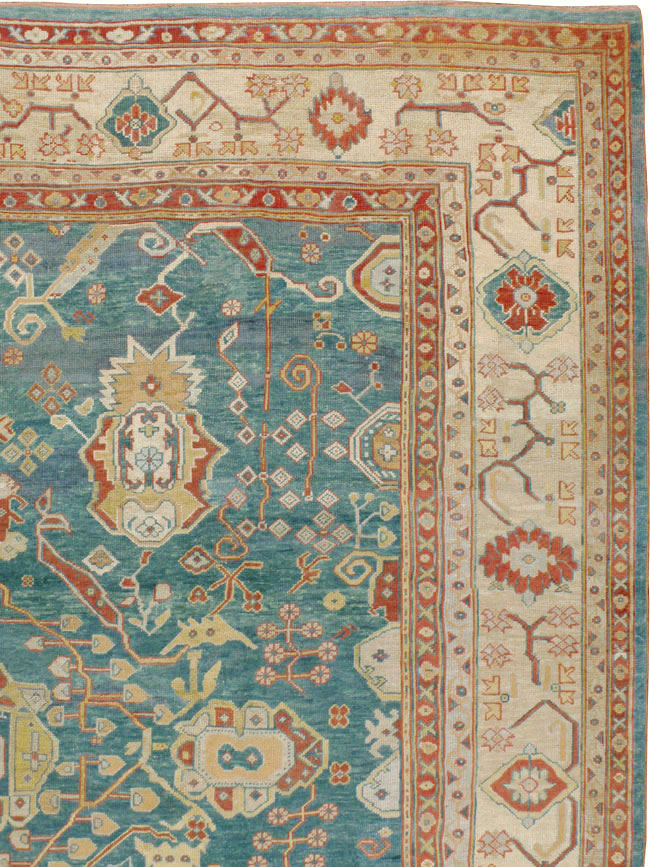 Antique Turkish Oushak Long Oversize Carpet, No.13155 - Galerie Shabab