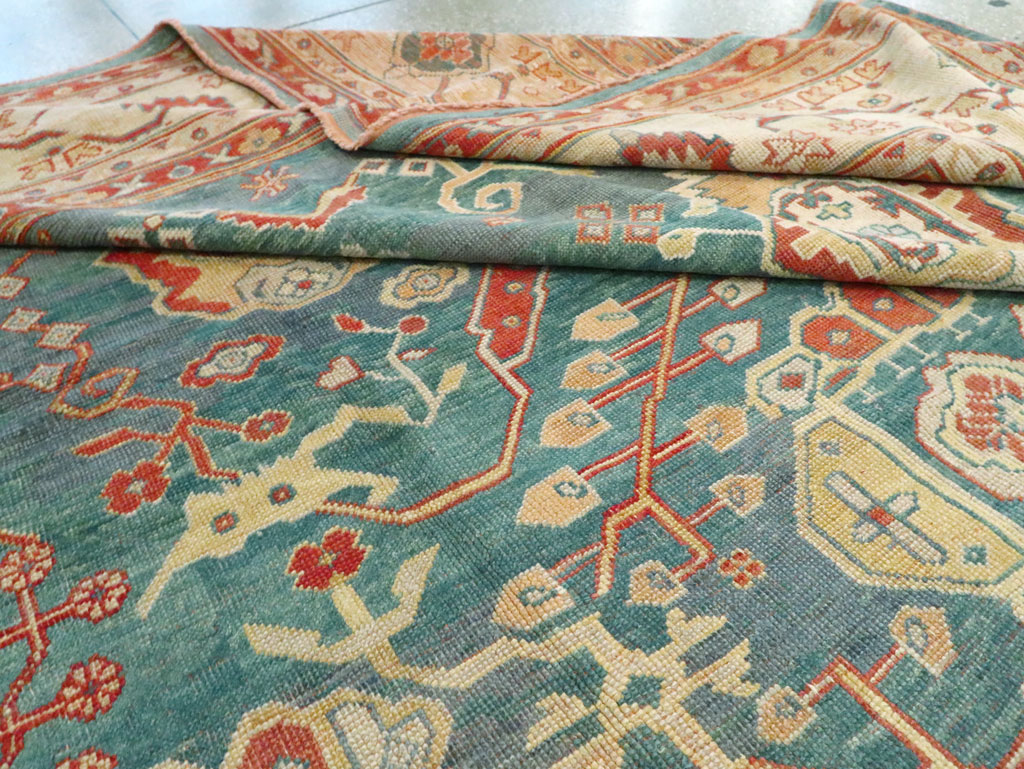 Antique Turkish Oushak Long Oversize Carpet, No.13155 - Galerie Shabab