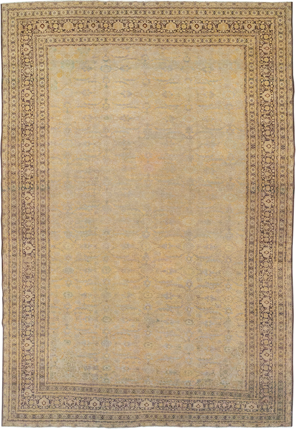Antique Persian Tabriz Large Carpet, No.13173 - Galerie Shabab