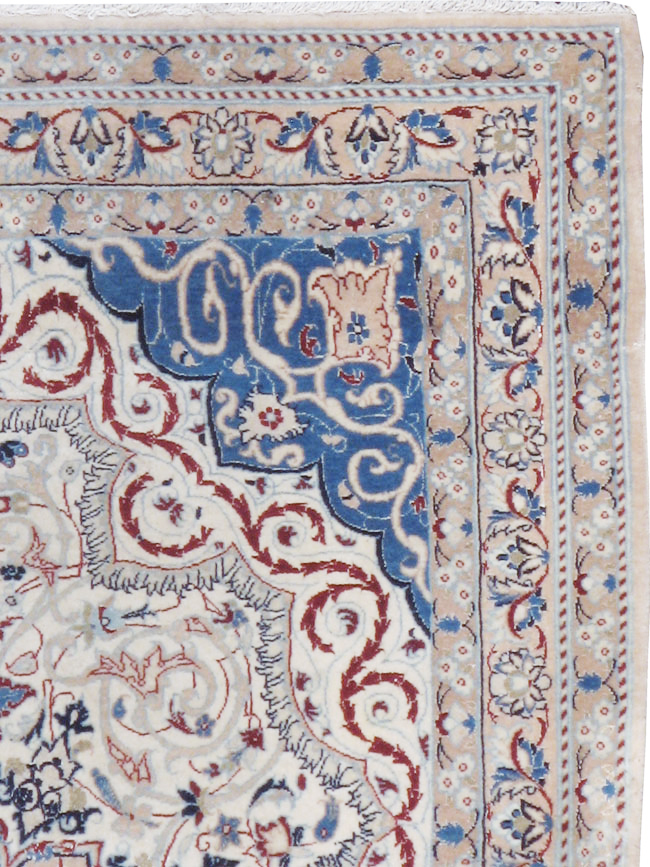 Vintage Persian Nain Rug, No.13278 - Galerie Shabab