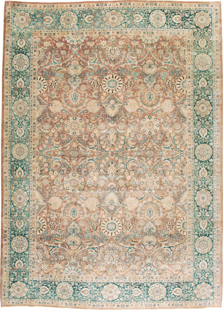 Antique Persian Tabriz Large Room Size Carpet, No.13300 - Galerie Shabab