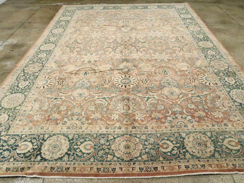 Antique Persian Tabriz Large Room Size Carpet, No.13300 - Galerie Shabab