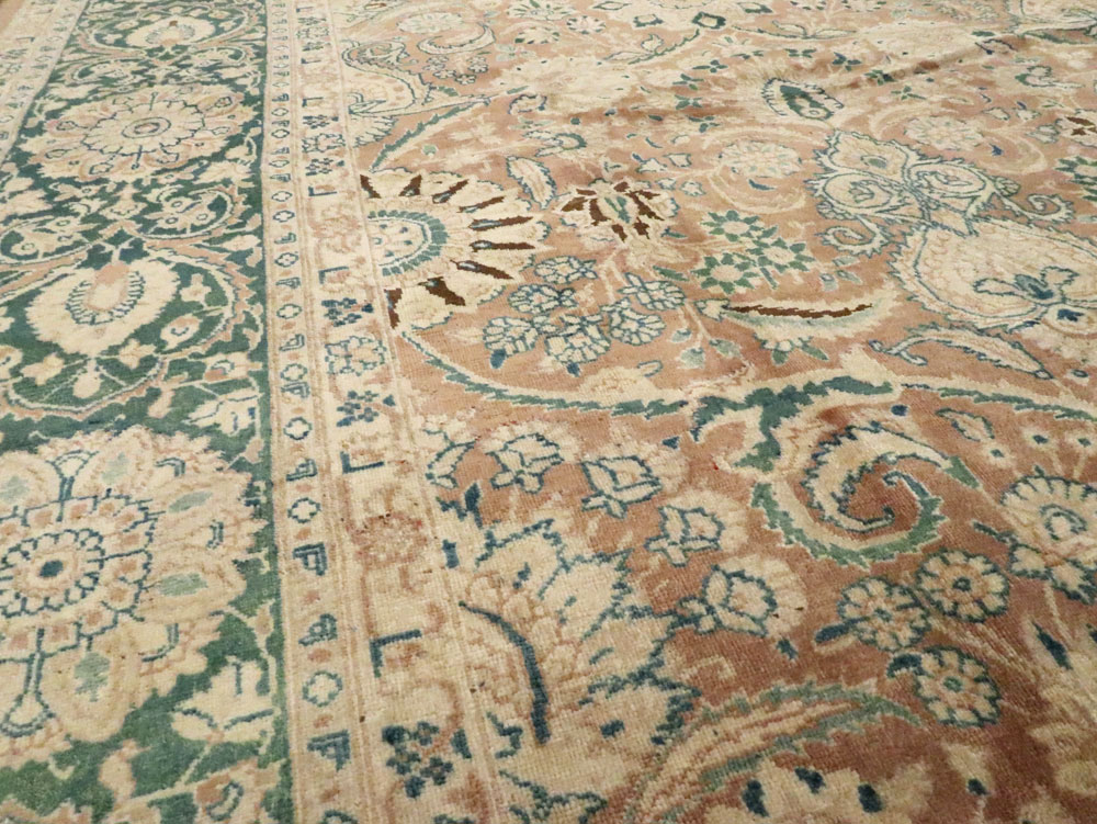 Antique Persian Tabriz Large Room Size Carpet, No.13300 - Galerie Shabab