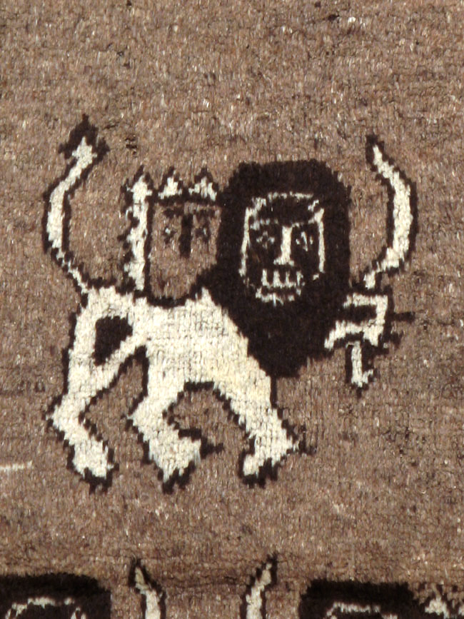 Vintage Persian Gabbeh Pictorial Rug (Pair: 1 of 2), No.13303 - Galerie Shabab