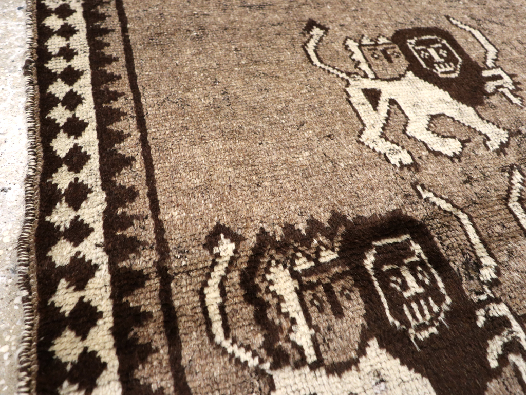 Vintage Persian Gabbeh Pictorial Rug (Pair: 2 of 2), No.13304 - Galerie Shabab