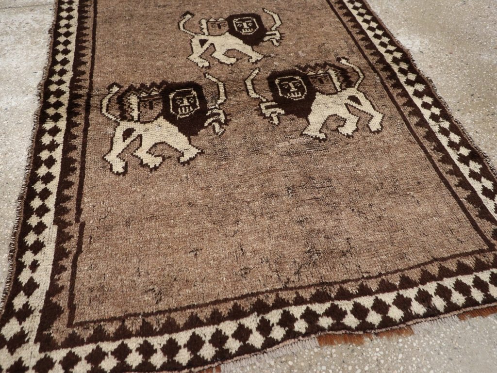 Vintage Persian Gabbeh Pictorial Rug (Pair: 2 of 2), No.13304 - Galerie Shabab