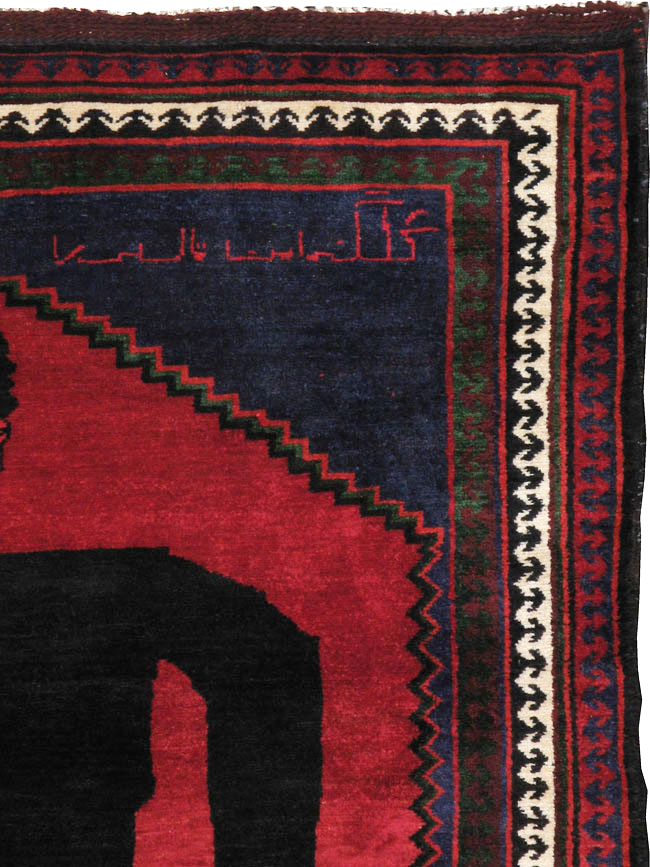 Vintage Shiraz Pictorial Rug, No.13322 - Galerie Shabab