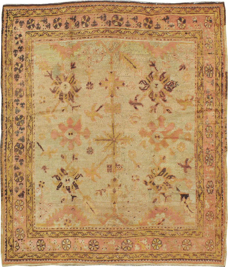 Antique Turkish Oushak Rug, No.13407 - Galerie Shabab