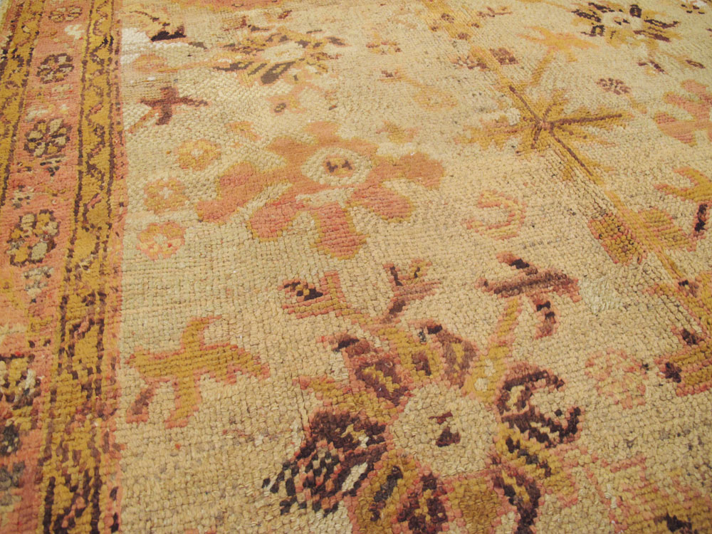 Antique Turkish Oushak Rug, No.13407 - Galerie Shabab