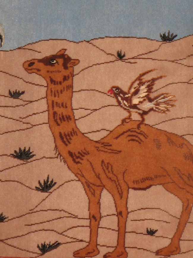 Vintage Persian Tabriz Pictorial Rug, No.13414 - Galerie Shabab