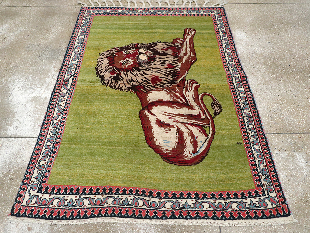 Vintage Persian Gabbeh Pictorial Rug, No.13415 - Galerie Shabab