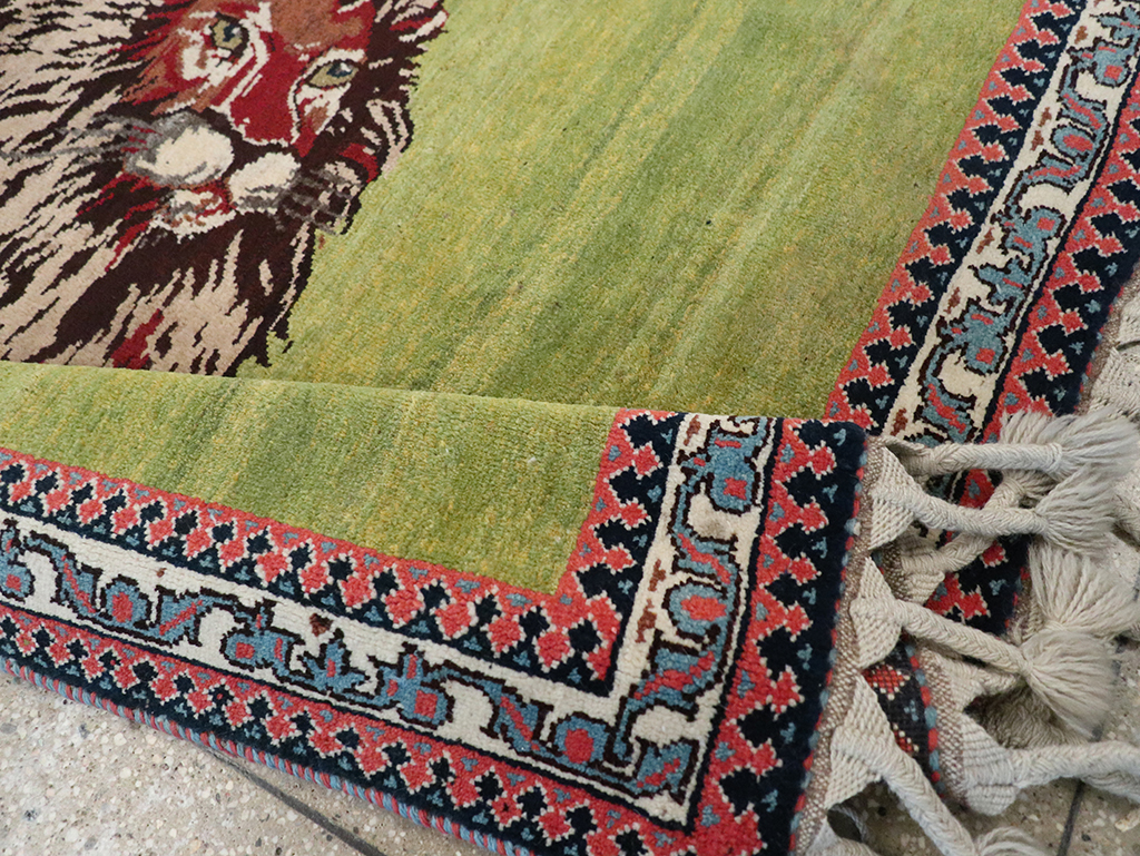 Vintage Persian Gabbeh Pictorial Rug, No.13415 - Galerie Shabab