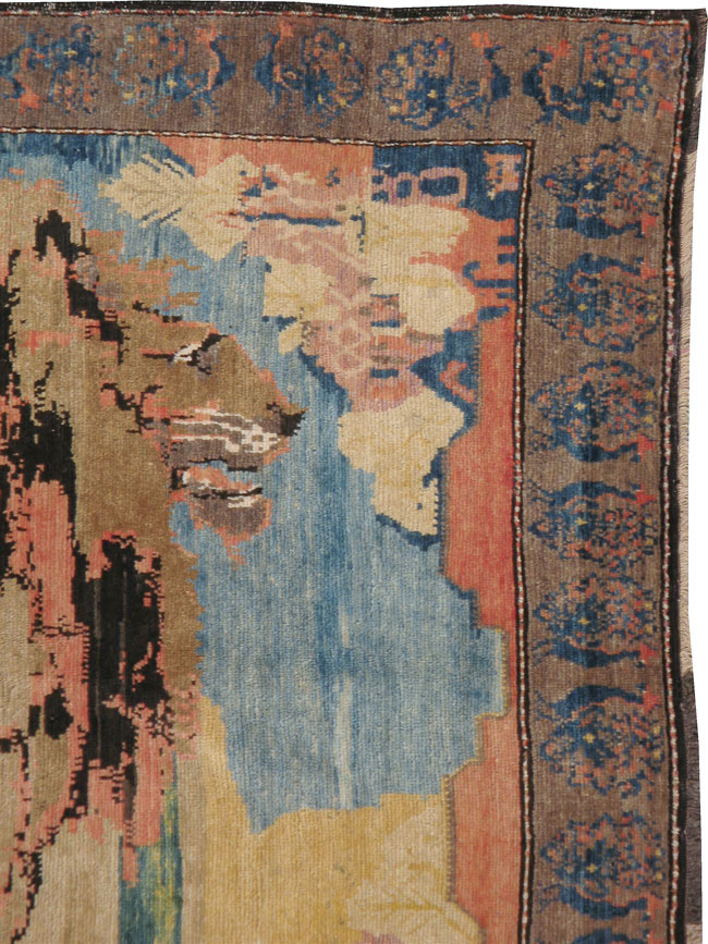 Vintage Persian Gabbeh Pictorial Rug, No.13419 - Galerie Shabab