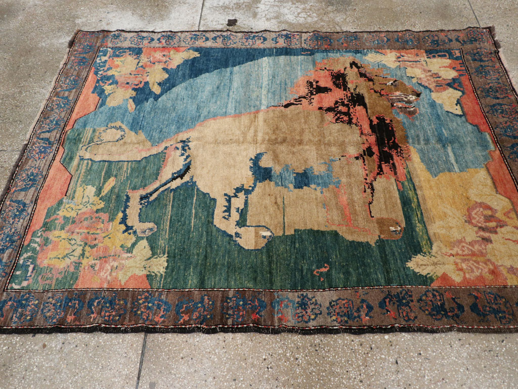 Vintage Persian Gabbeh Pictorial Rug, No.13419 - Galerie Shabab
