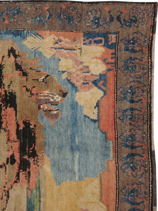 Vintage Persian Gabbeh Pictorial Rug, No.13419 - Galerie Shabab