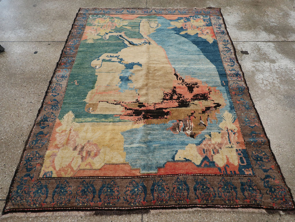 Vintage Persian Gabbeh Pictorial Rug, No.13419 - Galerie Shabab