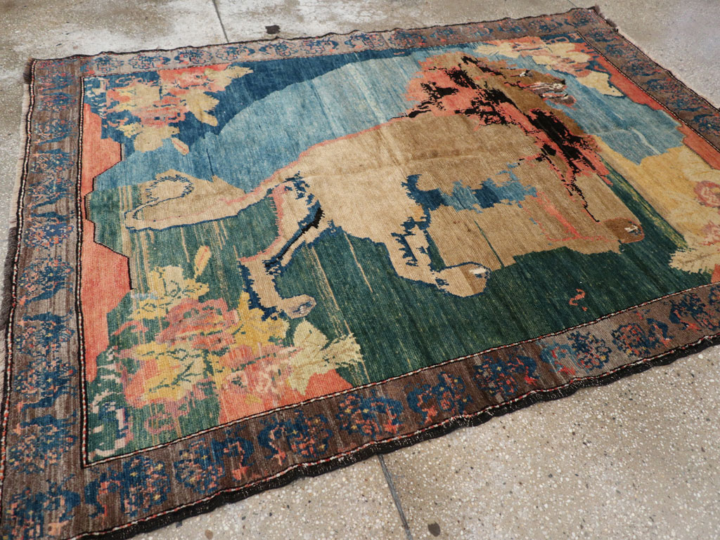 Vintage Persian Gabbeh Pictorial Rug, No.13419 - Galerie Shabab